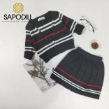 New design for the fall winter thin vignette texture cardigan sweater suits girl